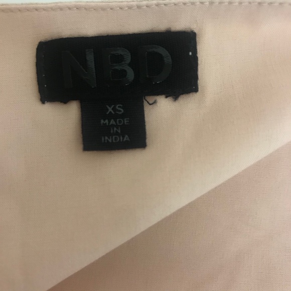 NBD Revolve Lucca Pink Ruffle Wrap Bell Sleeve Top - Picture 7 of 8